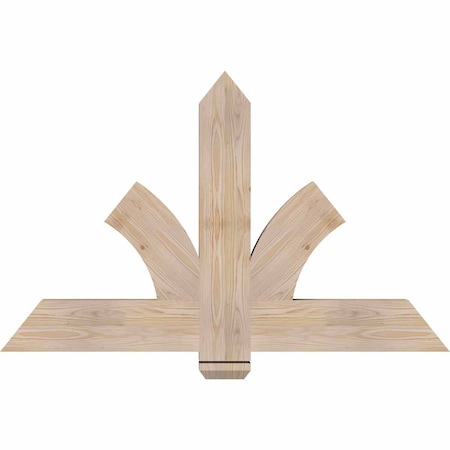 Ekena Millwork Redmond Smooth Timber Gable Bracket, Douglas Fir, 48"W x 30"H x 3 1/2"D x 5 1/2"F, 15/12 Pitch GBW048X30X0406RED00SDF